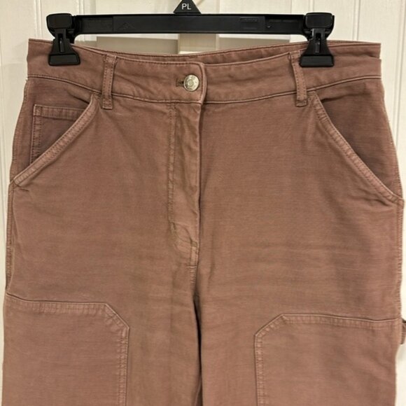 Wilfred Free, high waisted,carpenter brown cargo pants size 8 - Picture 2 of 8